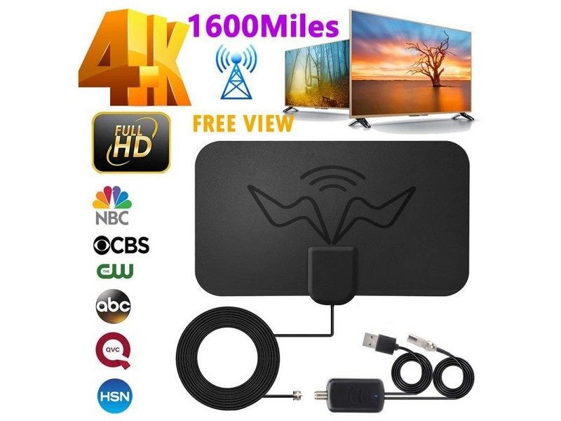 1600 Mile 4K Digital Indoor TV Antenna Signal Amplifier DVB-T TV Digital Antenna Carousel 1
