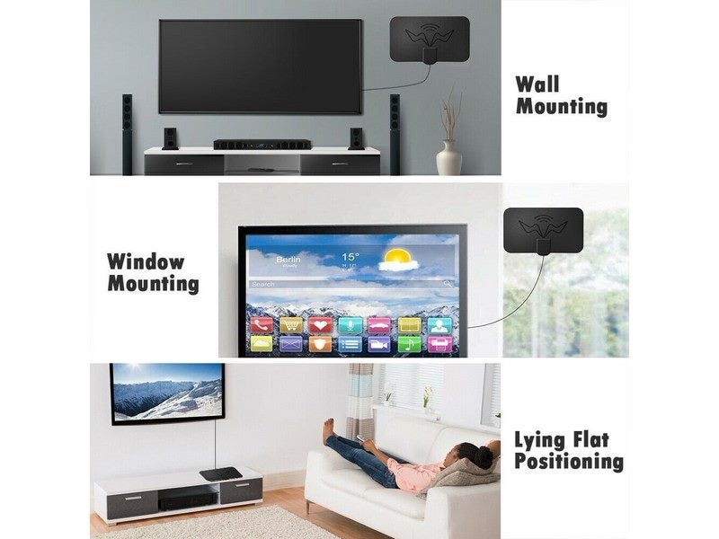 1600 Mile 4K Digital Indoor TV Antenna Signal Amplifier DVB-T TV Digital Antenna Carousel 7
