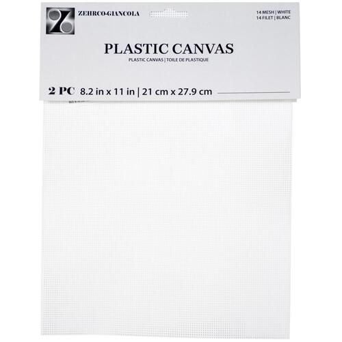 Zehrco-Giancola Perforated Plastic Canvas 14ct 8.25x11" 2/Pk White Carousel 1