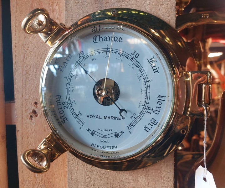 Royal Mariner Brass Porthole Barometer Carousel 1
