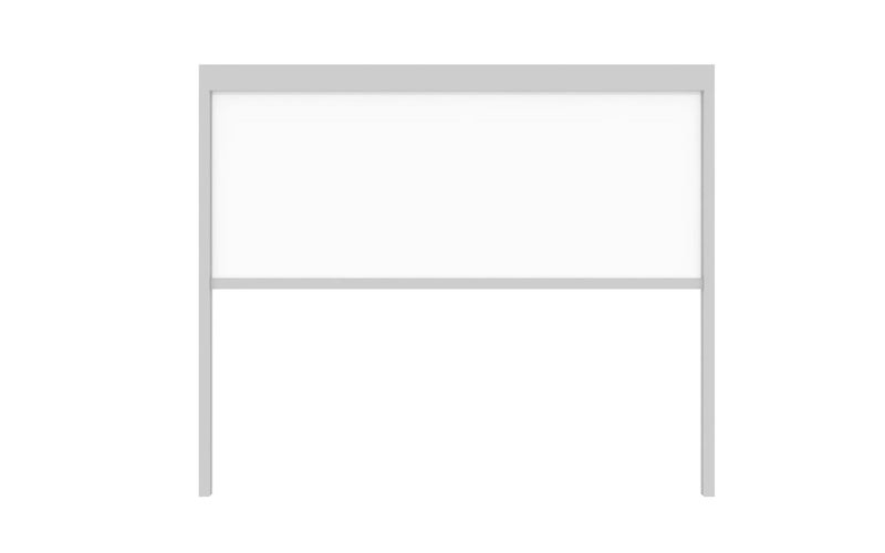 Manual Curtain Blind 370 L x 236 H cm White Carousel 1