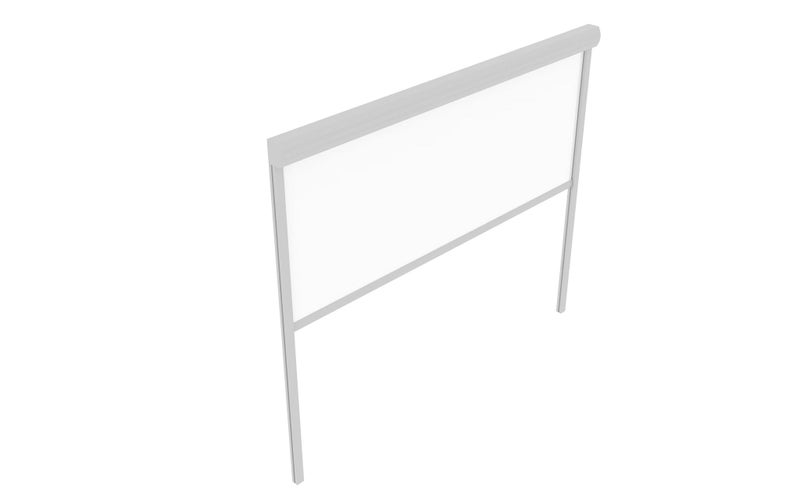 Manual Curtain Blind 370 L x 236 H cm White Carousel 2