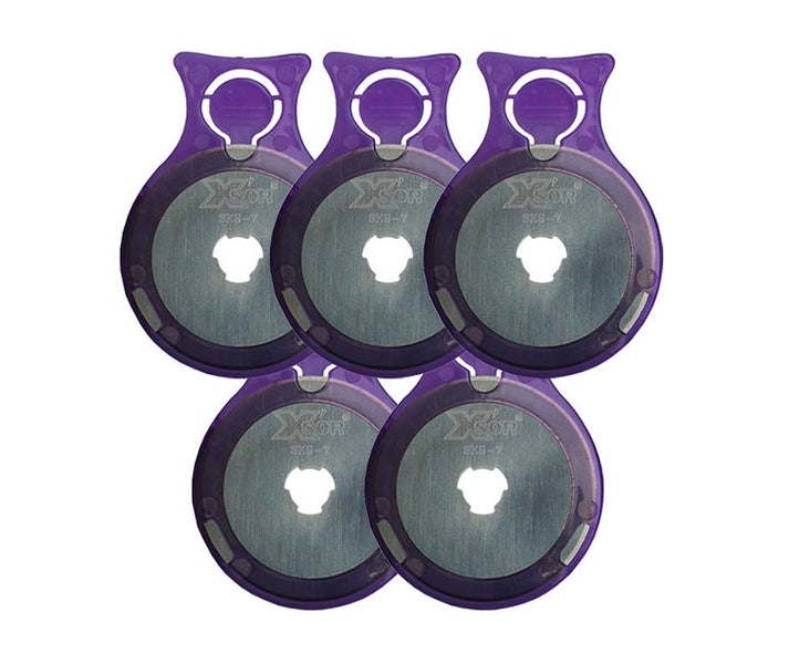Sew Mate 45mm Rotary Cutter Blade 5pk Wt Safe Case Carousel 3