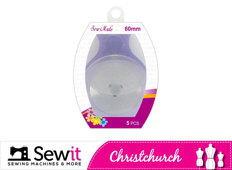 60mm Rotary Cutter Blade 5pk Carousel 1