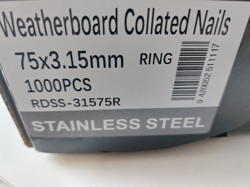 Framing Nail Gun Nails 75mm Stainless Steel Jolt Head R/Shank Carousel 2