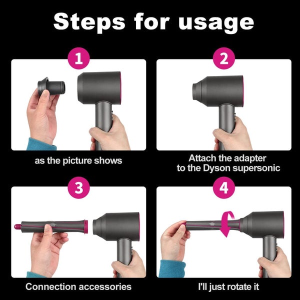 Hair Dryer to Curling Iron Styler Adapter Carousel 2