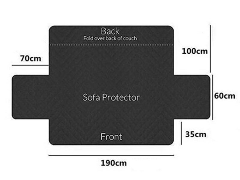 For 3-Seater T-shaped Recliner Couch Cover Recliner Cushion Slipcover Grey Carousel 6