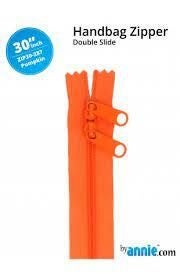 ByAnnie Double Slide Handbag Zipper 30" Tangerine Carousel 1