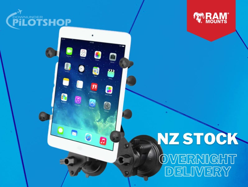RAM X-Grip for Small 7-8" Tablets with Dual Pivot Suction Cup Carousel 1