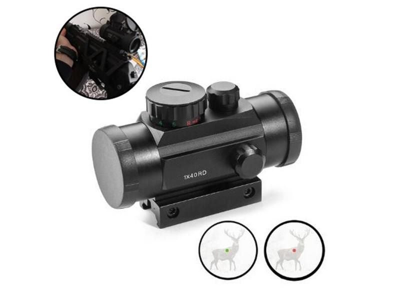Tactical Hunting Red Dot 1X40RD 20mm Mounts Rifle Scope Aim Point Carousel 2