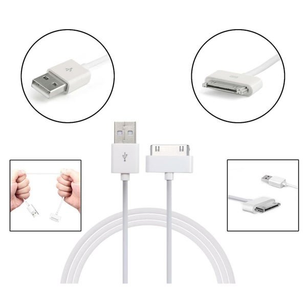 Original 3 feet 30 Pin To USB Charge Sync Cable for iPhone 3 3G 4 4s iPod628638708824351127
