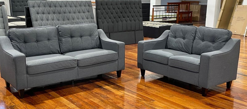 Closing down sale New Greta 3-Seater +2-Seater in Quality dark grey fabric Carousel 1