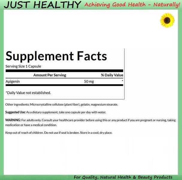 APIGENIN - 50 mg PER CAPSULE - 90 CAPS Carousel 2