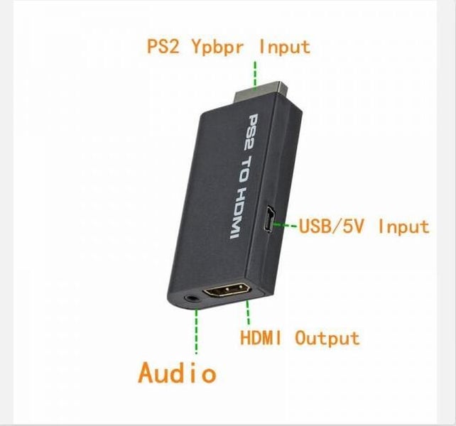 PS2 To HDMI Video Converter Adapter in 3.5mm Audio jack For HDTV inc HDMI cable Carousel 2