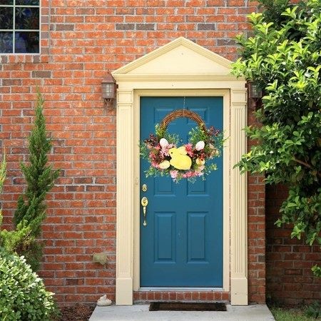 Easter Egg Wreath Hanging Front Door Easter Decoration Simulation Garland Carousel 7