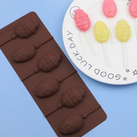 Easter Egg Rabbit Lollipop Silicone Mold, DIY Cooking Tools(2 Pcs) Carousel 6