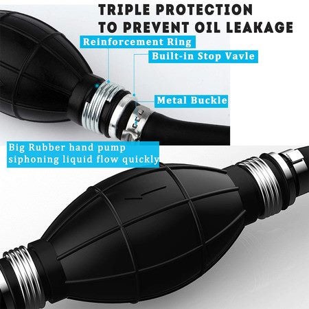 High Flow Siphon Pump, Gasoline Oil Water Fuel Diesel Transfer Siphon Pump Carousel 8
