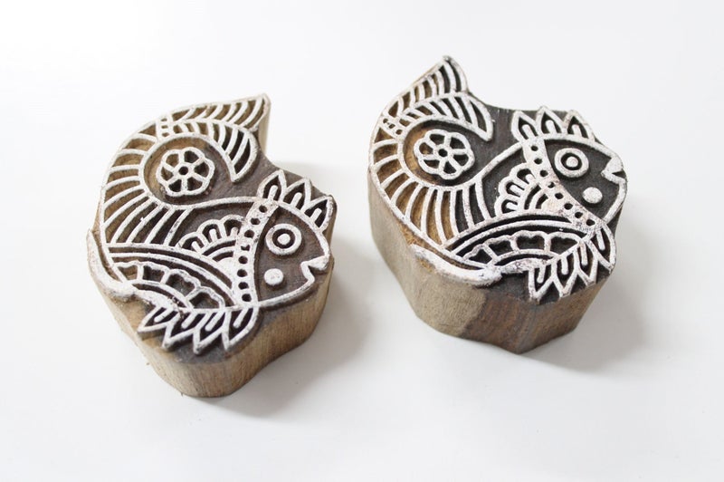 Fish Hand Carved Indian Block Stamp Carousel 2