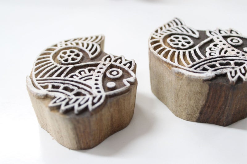 Fish Hand Carved Indian Block Stamp Carousel 3