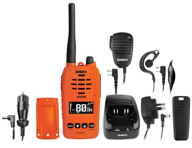 NEW UNIDEN XTRAK 50 ORANGE UHF CB HANDHELD RADIO Carousel 1