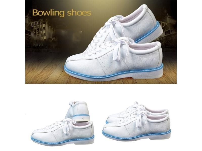 White Unisex Sports Bowling Shoes For Men Women Beginners Carousel 2