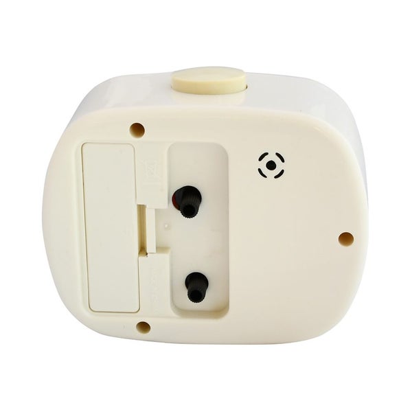 Leni Retro Analogue Standing Bedside Desk Home Alarm Clock Time Ivory 6x11x9cm Carousel 3