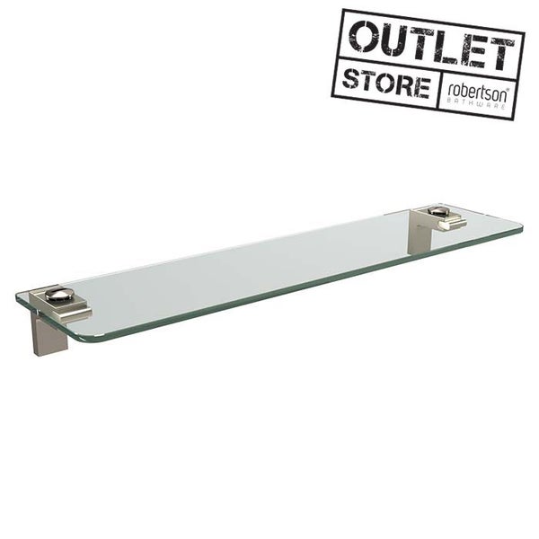 DELETED LINE - ELETECH GLASS SHELF 500MM BRUSHED NICKEL Carousel 1