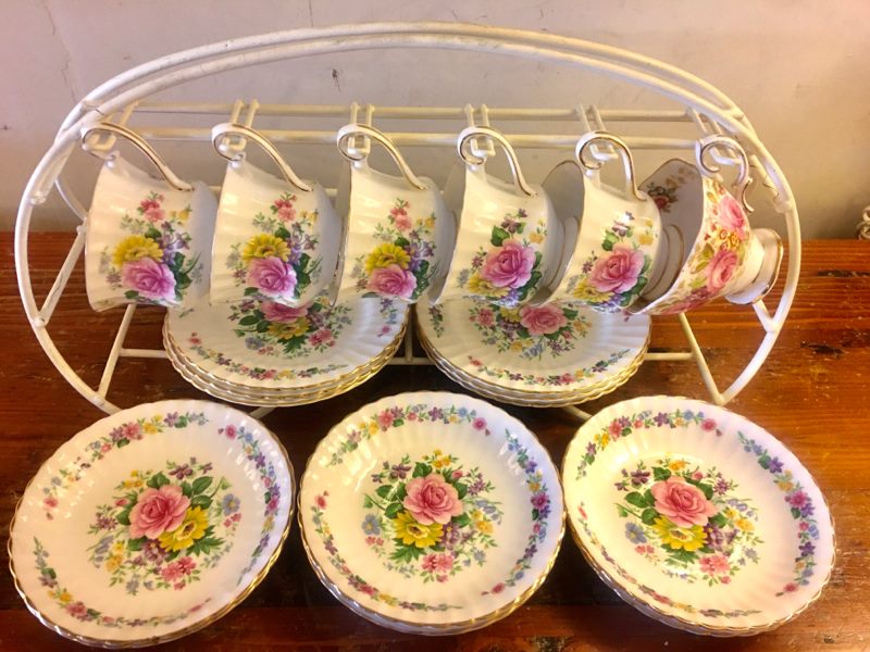 Antique porcelain cups and plates sets Carousel 1