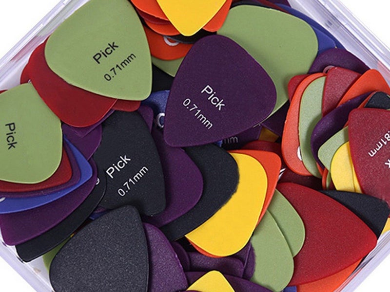 100Pcs 0.58mm Guitar Picks and Guitar Note Stickers Set Carousel 7