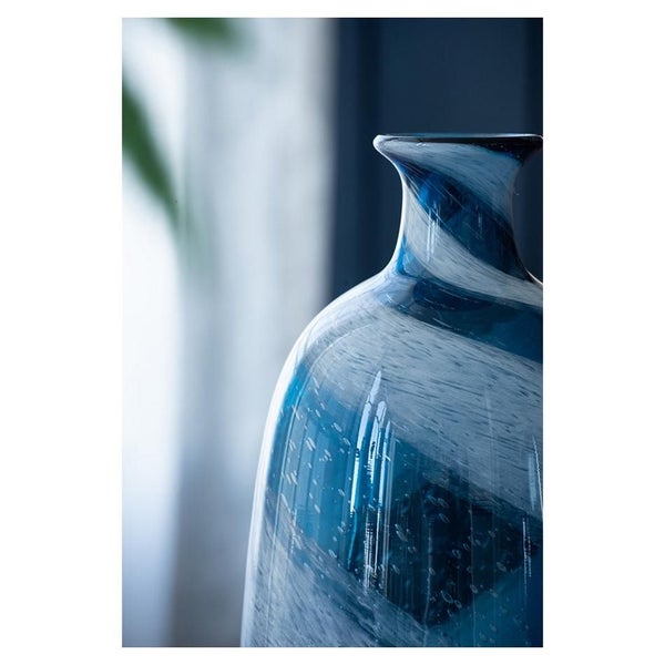 Rembrandt Blue Glass Vase - Blue (SE2617) Carousel 4