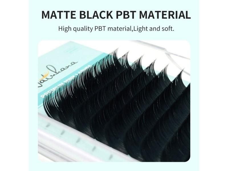 NATUHANA Korea PBT 16Rows BCDE Curl Hand Made Faux Mink Lashes For Extensions Carousel 1
