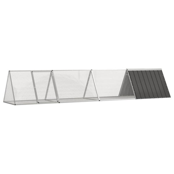Rabbit Cage Anthracite 403.5x80.5x71 Cm Galvanised Steel Toblaai Carousel 1