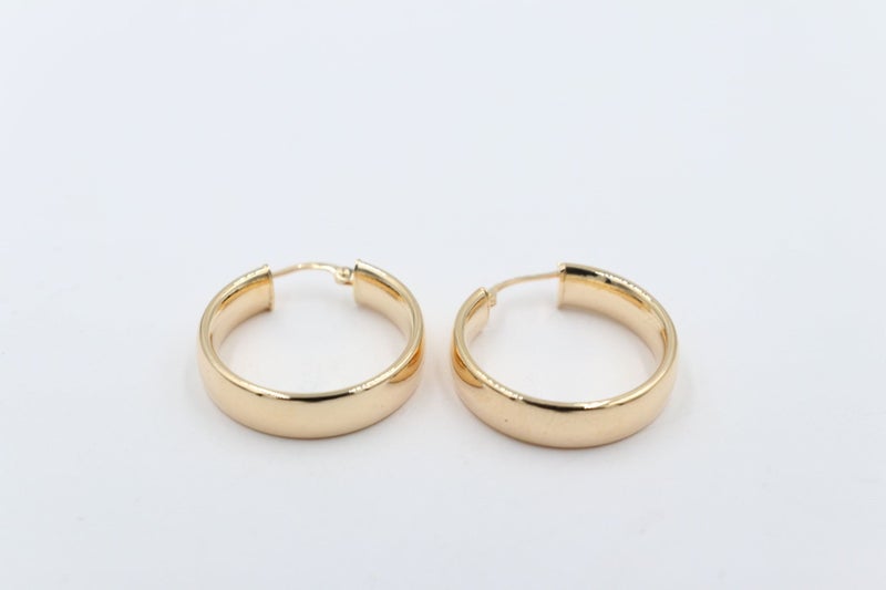 9ct Gold Parini Concave Plain Hoops 200BC456/99 Carousel 1