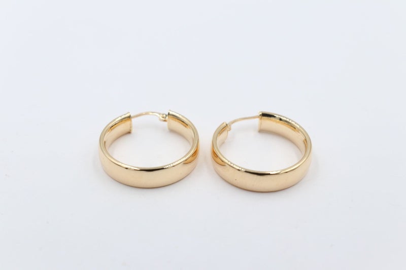 9ct Gold Parini Concave Plain Hoops 200BC456/99 Carousel 2