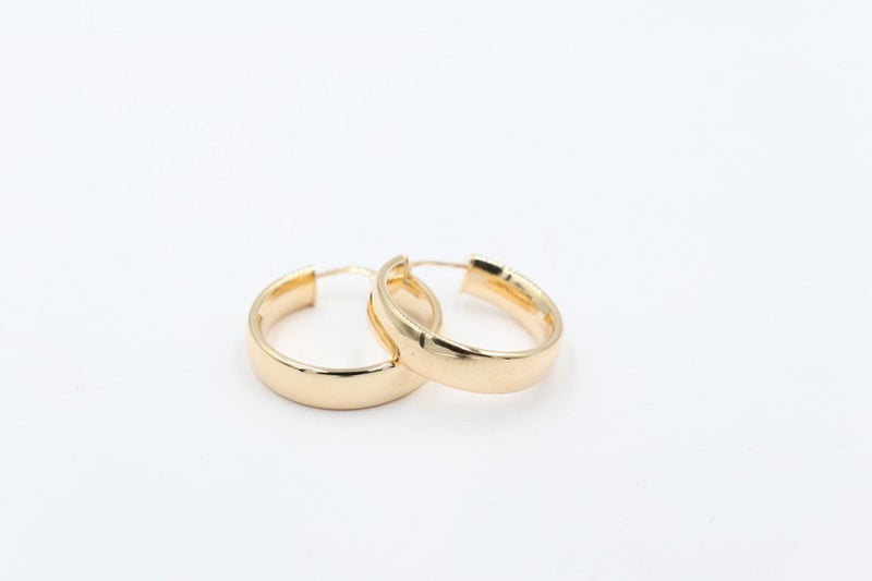 9ct Gold Parini Concave Plain Hoops 200BC456/99 Carousel 5