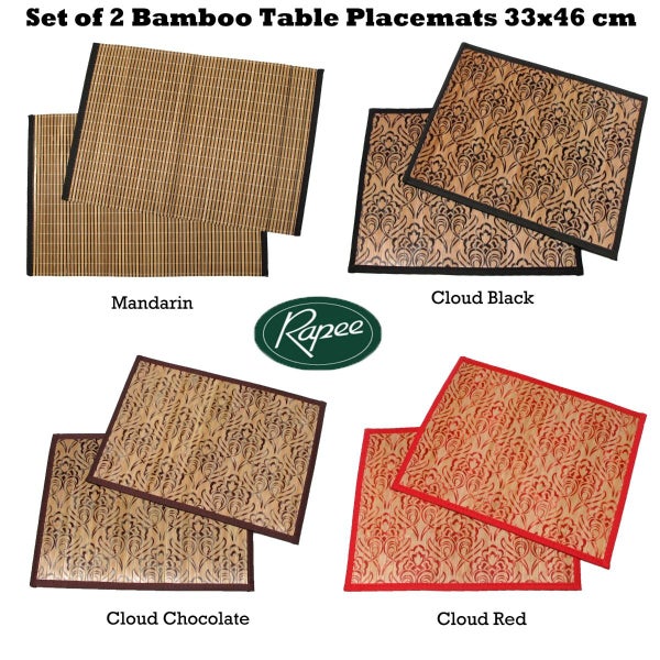 Rapee Set of 2 Bamboo Table Placemats 33 x 46 cm Carousel 3