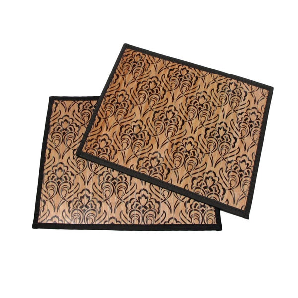 Rapee Set of 2 Bamboo Table Placemats 33 x 46 cm Carousel 1