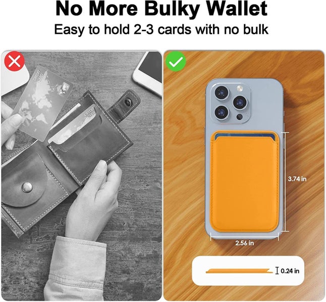 Leather MagSafe Wallet Cards Holder Carousel 9