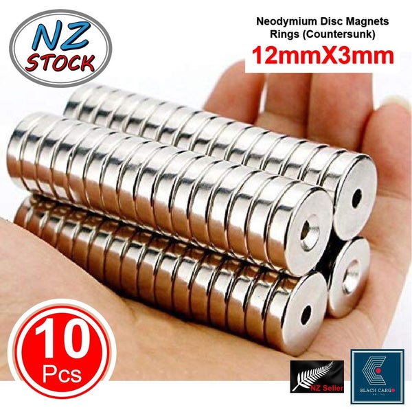 Neodymium Disc Ring Magnet 12mm x 3mm -10pcs *Over Stocked* Carousel 2