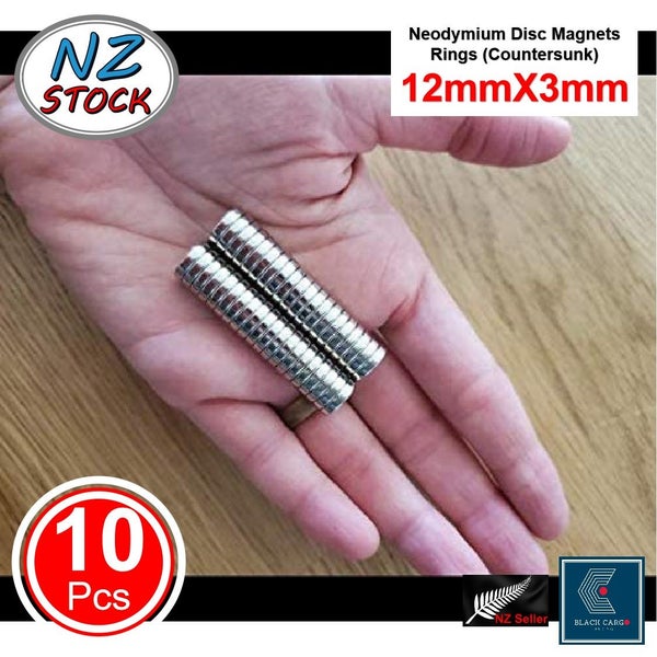 Neodymium Disc Ring Magnet 12mm x 3mm -10pcs *Over Stocked* Carousel 1
