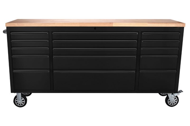 Black Powdercoated 72" 15 Drawer Tool Chest