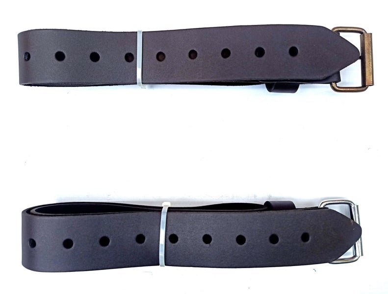 HEAVY DUTY TOP GRAIN BROWN LEATHER, 32-INCH - 46-INCH WAIST SIZE BELT. Carousel 2