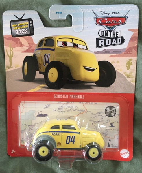 Disney Pixar Cars Gearsten Marshall 2023 Hot Rod Diecast NEW Red Card Carousel 1