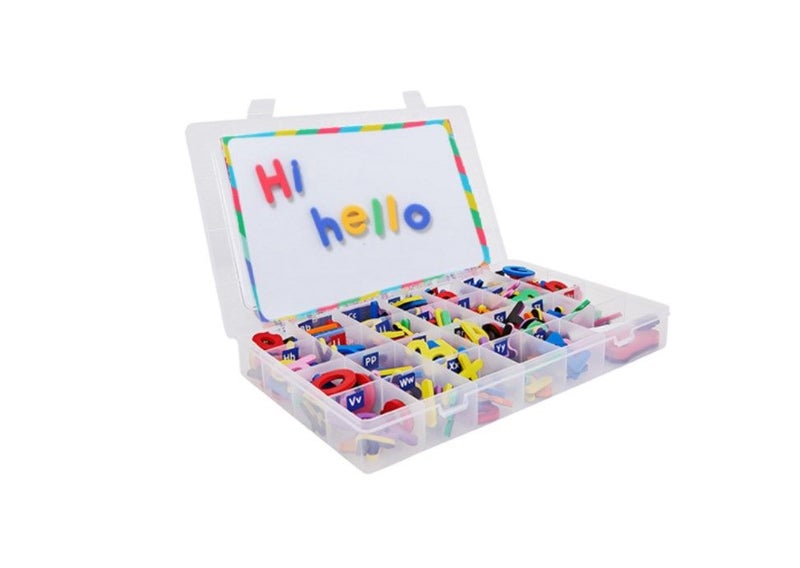 PTN 104pcs Coloured Magnetic Letters Foam Alphabet ABC Fridge Magnets Carousel 1