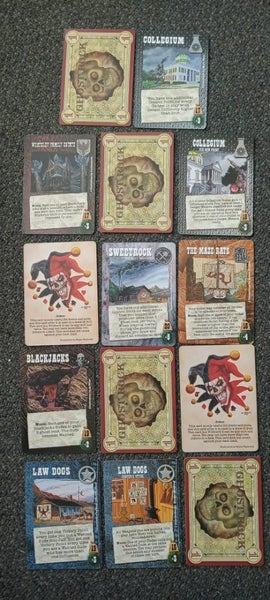 Rare promo CCG Deadlands Doomtown 14 plus 4 full containers. Carousel 1