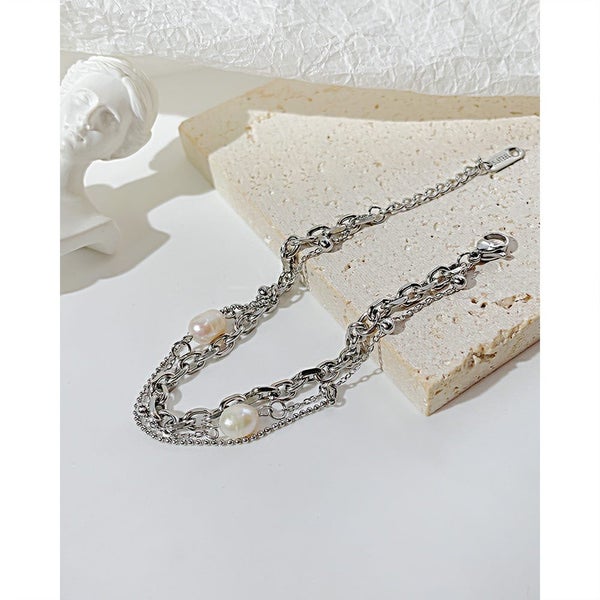 Multilayer Pearls Bracelet Stainless Steel Bracelet Carousel 2