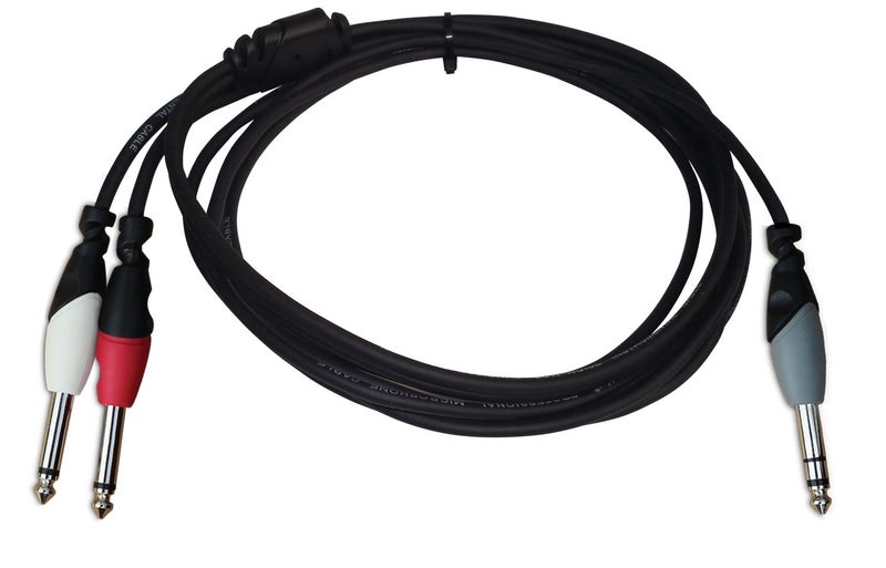 1/4 Stereo to 2 x 1/4 Mono Splitter Insert Cable Carousel 1