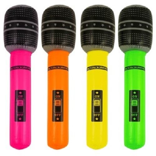 INFLATABLE MICROPHONE 40CM - assorted colours Carousel 1