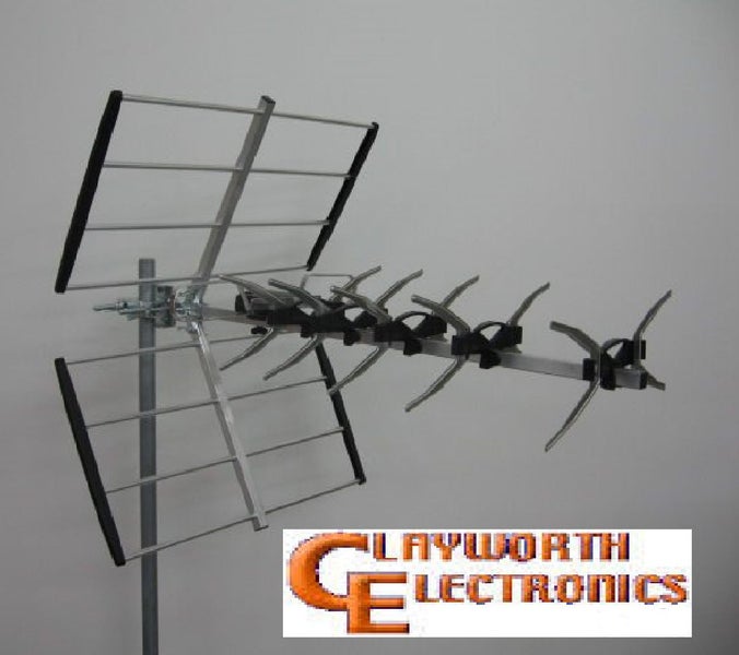 UHF Freeview Antenna Aerial Terestrial Yagi Horiz & Vert Polarity LTE 4G 40Elemt Carousel 3