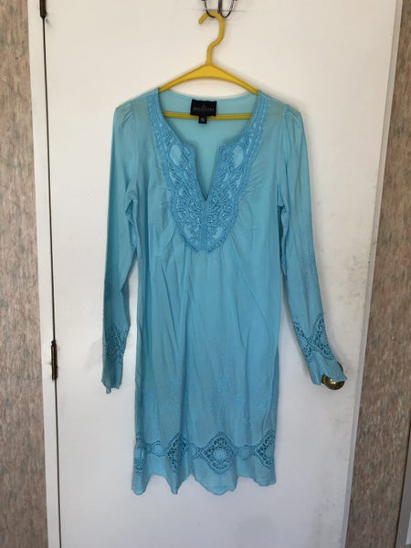 AUGUSTINE Retro 1970s Embroidered Smock Dress size XS Carousel 11